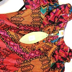 YAWANAWA STRIPES ANKLE DRESS, FARM RIO, SMALL, MULTICOLOR